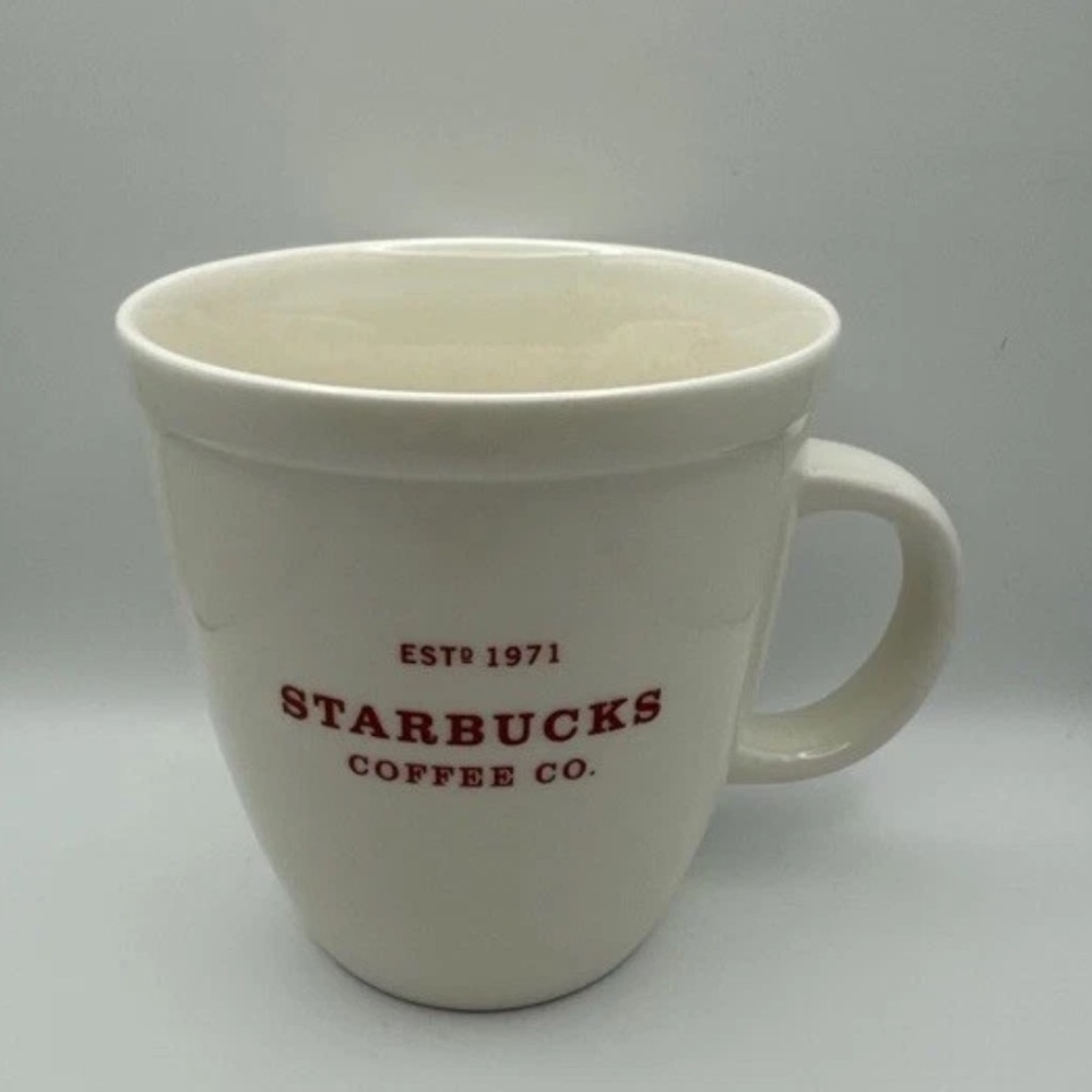 Y2K Starbucks Coffee Company Barista Holiday Mug 2007 With Red Logo 18 Ounces - Picture 2 of 7